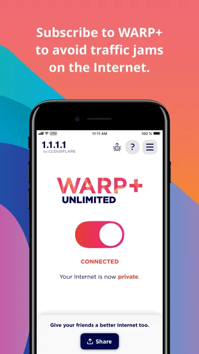 1.1.1.1 + WARP: Safer Internet screenshot 3