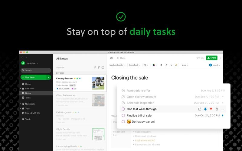 Evernote screenshot 3