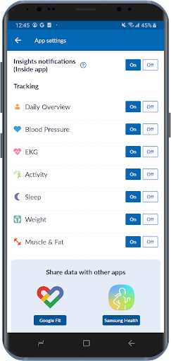 OMRON connect screenshot 3
