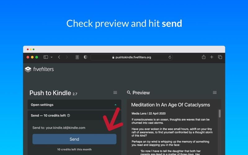 Push to Kindle for Safari screenshot 3