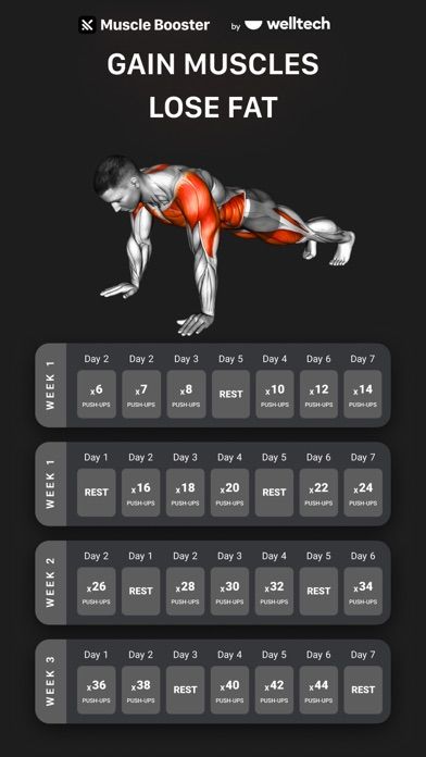 Workout Planner Muscle Booster screenshot 1