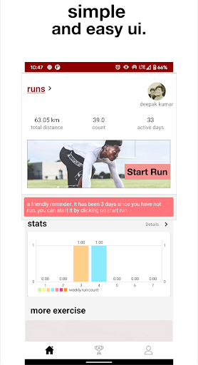 My Run Tracker screenshot 2