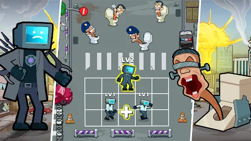 Merge War: Skibydy vs Kamera screenshot 2